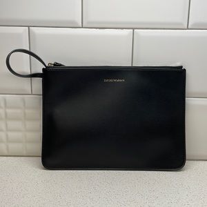 Armani black clutch
